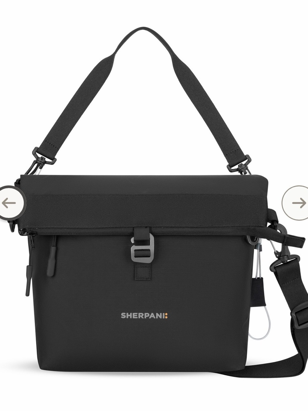 Sherpani Black Men's Messenger Crossbody Bag
